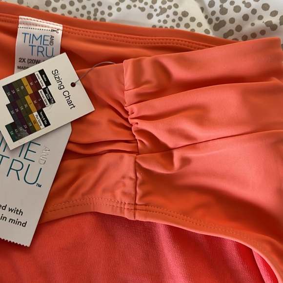 Time and Tru Women's and Women's Plus Solid Mid Rise Bikini Bottoms Size 2X - Picture 6 of 11